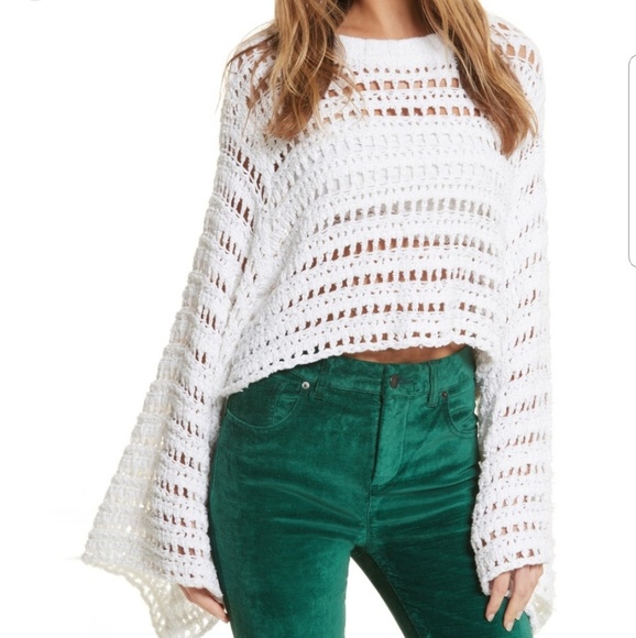 Free People Sweaters - Free People Caught Up Crochet Top
